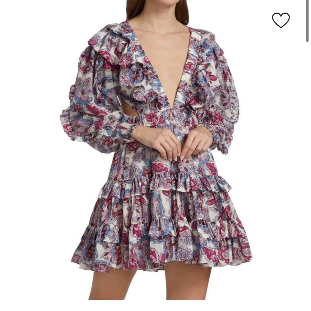 Saks Fifth Avenue, Magali Pascal Goldie Long Sleeve Ruffle Mini Dress